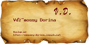 Vámossy Dorina névjegykártya